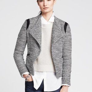 Banana Republic Tweed Moto Style Blazer size 14